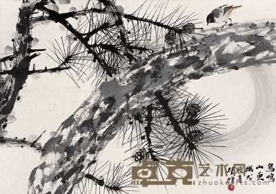 方楚雄 戊辰（1988）年作 花鸟 镜心 44.5×62.5cm